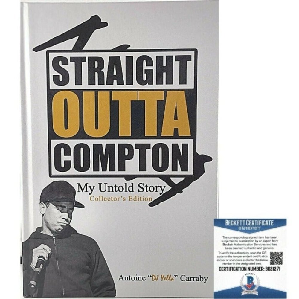 DJ Yella Signed NWA Straight Outta Compton Hardcover Book Beckett BAS Autograph